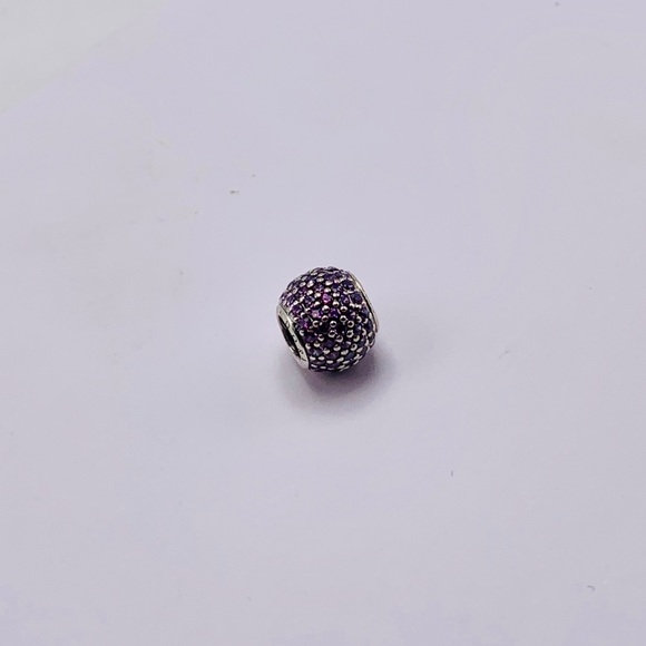 EUC Pandora 791051CFP Sterling Silver Pave Lights Bead w/ Violet Zirconia - Picture 7 of 11